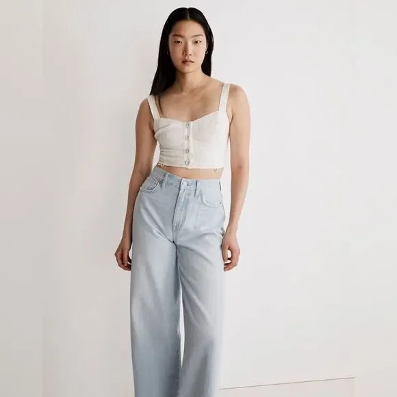 Madewell NWT Modular Sleeveless Tank in Lighthouse Size 16 - Picture 1 of 7